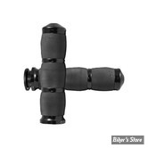 POIGNEES - AVON - AIR CUSHIONED GRIPS - INDIAN 18UP - 1" - NOIR / NOIR - IN-TO-AIR-90-CH