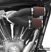  - FILTRE A AIR - S&S -  SINGLE BORE TUNED INDUCTION SYSTEM - TOURING 08/16 / SOFTAIL 16/17 / DYNA FXDLS 16/17 - AVEC TIRAGE ELECTRONIQUE - NOIR WRINKLE / FILTRE ROUGE