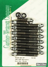 ECLATE F - PIECE N° 12 - KIT VISSERIE DE CULBUTEURS XL 57/76 - OEM 4710 / 4014W / 6316W - ACORN STYLE - CHROME