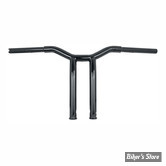 - 32MM - 1 1/4" - BURLY DOMINATOR RAKED 1-1/4" T-BAR - HAUTEUR : 12" - NOIR BRILLANT - B12-6052B