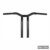 - 32MM - 1 1/4" - BURLY DOMINATOR RAKED 1-1/4" T-BAR - HAUTEUR : 14" - NOIR BRILLANT