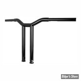 - 32MM - 1 1/4" - DOMINATOR STRAIGHT 1-1/4" T-BAR - HAUTEUR : 14" - NOIR BRILLANT