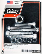 KIT VISSERIE DE CARTER DE PIGNON DE SORTIE DE BOITE - XLH 86/03 - ALLEN - CHROME - 9750-6