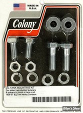 KIT DE FIXATION DE RESERVOIR - BIG TWIN 36/57 - OEM 3974 / 4013 / 62581-36 - COLONY - ZINC