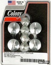 ECLATE F - PIECE N° 05 - VIS D'AXE DE CULBUTEURS - SHOVEL 66/71 / SPORTSTER 57/71 - OEM 17448-57 - COTÉ DISTRIBUTION / CÔTÉ DROIT - OEM SLOTTED STYLE - ZINC - 8223-8