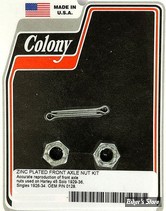 ECLATE N - PIECE N° 22 / 23 - ECROU D'AXE DE ROUE AVANT - BT 26/36 - OEM 7809 / 0128 - ZINC - 8853-4