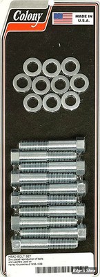 ECLATE G - PIECE N° 22 / 23 - KIT VISSERIE DE CULASSE - KNUCKLEHEAD 36/39 - OEM 16807-36 / 14-36 / 14-40 / 15-36 - ZINC - 7713-20