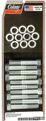 ECLATE G - PIECE N° 13 - KIT VISSERIE DE CULASSE COLONY - BIGTWIN 48/84 - HEXAGO  - OEM 16814-48 / 16814-77 - ZINC - 7825-20