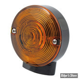 AV / 2 FONCTIONS - CLIGNOTANTS AVANT LED - FL 86UP - DOUBLE FONCTIONS - MCS - CORPS : NOIR / CABOCHON : ORANGE