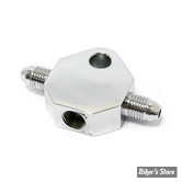 REPARTITEUR DE FREIN AVANT - AN3 MALE X 2 > 1/8" NPT FEMELLE - CHROME - MCS