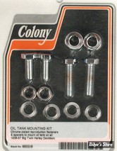 KIT DE FIXATION DE RESERVOIR - BIG TWIN 36/57 - OEM 3974 / 4013 / 62581-36 - COLONY - CHROME