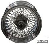 18 X10.50 - ROUE ARRIERE 120 RAYONS - V-TWIN - CHROME AVEC RAYONS CHROME - MOYEU BILLET - TUBELESS - M-181SW364D