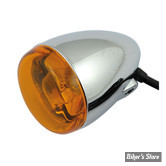 ECLATE K - PIECE N° 07 - CLIGNOTANT - OEM 68514-73 - Ampoule Double Filament - Corps : Chrome / Cabochon : Orange - 8500A
