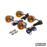 ECLATE K - PIECE N° 07 - CLIGNOTANTS AVANT / ARRIÈRE - CHRIS PRODUCT - AMPOULE DOUBLE FILAMENT - CORPS : CHROME / CABOCHON : ORANGE - 8502