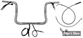KIT DE MONTAGE EZ INSTALL GUIDON / CABLAGE - FAT BAGGERS INC - EZ Install Wired Handlebars 1-1/4″ Round Top - FLHX/SE 23UP  - HAUTEUR : 30.50 CM / 12" - CHROME - 939012