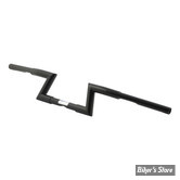 GUIDON Z-BAR STYLE - GUIDON FEHLING - Z-BAR HOLLISTER 30mm - NOIR - AVEC EMPREINTES ET 3 PERCAGES