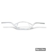 GUIDON BMX / MOTO STYLE - FEHLING - CROSSROAD BAR - AVEC EMPREINTES - CHROME - 3 TROUS