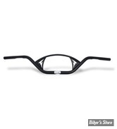 GUIDON BMX / MOTO STYLE - FEHLING - CROSSROAD BAR - AVEC EMPREINTES - NOIR - 3 TROUS