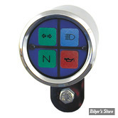 UNITE DE VOYANTS DE CONTROLE - MMB - DIAMETRE : 48mm - CORPS CHROME / FOND BLEU