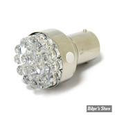 AMPOULE DE FEU ARRIERE / CLIGNOTANT - BAY15S / 1156 - 12V LED - ECLAIRAGE BLANC