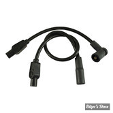 FILS DE BOUGIES -  TAYLOR / SUMAX - SOFTAIL 84/99 / FL, FX 65/86 / DYNA 91/98 / SPORTSTER 71/85 - 8.2MM THUNDERVOLT SPARK PLUG WIRE SET - NOIR