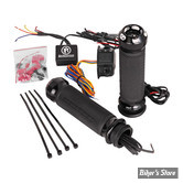 POIGNÉES CHAUFFANTES PERFORMANCE MACHINE  - TIRAGE ELECTRONIQUE 08UP - APEX HEATED GRIPS - NOIR CONTRAST CUT - 0063-2093-BM