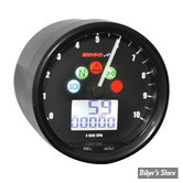 -  KOSO Ø 64MM  COMPTEUR / COMPTE TOURS KOSO - D64 MULTIFUNCTIONAL SPEEDO/TACHOMETER - TNT-02 - NOIR - BA058100
