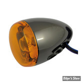 ECLATE K - PIECE N° 07 - CLIGNOTANT CHRIS PRODUCT - AMPOULE DOUBLE FILAMENT - CORPS : NOIR NICKLE / CABOCHON : ORANGE - 8887A