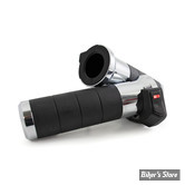 POIGNÉES CHAUFFANTES  KOSO  - TIRAGE ELECTRONIQUE 08UP - TITAN-X HEATED GRIP SET - CHROME 