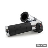 GUIDON DE 25,40MM - POIGNEES CHAUFFANTES - HD 96/22 - KOSO - TITAN-X HEATED GRIP SET - CHROME - AX068M10