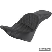 SELLE DUO - SOFTAIL FLDE / FLSL / FLHC / FLHCS 18UP - SADDLEMEN - EXPLORER LS TOURING SEATS - NOIR - SANS DOSSIER