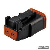 PRISE DEUTSCH IPC / DT SERIE - 2 BROCHES - MALE - COULEUR : NOIR - OEM 72112-94BK - NAMZ