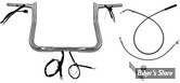 KIT DE MONTAGE EZ INSTALL GUIDON / CABLAGE - FAT BAGGERS INC - EZ Install Wired Handlebars 1-1/4″ Pointed Top - FLHX/SE 23UP  - HAUTEUR : 28.00 CM / 11" - CHROME - 949011