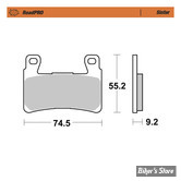 PLAQUETTES SOFTAIL 2015UP - AVANT - OEM 41300102 / 42739-08 - MOTO MASTER - ROADPRO BRAKE PADS - METAL FRITTE - 414901