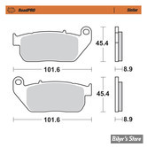 PLAQUETTES - 42831-04 - MOTO MASTER - ROADPRO BRAKE PADS - METAL FRITTE - 410401