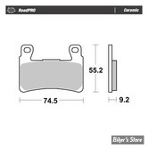 PLAQUETTES SOFTAIL 2015UP - AVANT - OEM 41300102 / 42739-08 - MOTO MASTER - ROADPRO BRAKE PADS - CERAMIQUE - 414904 