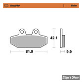 ECLATE G - PIECE N° 09 - PLAQUETTES DE FREIN - OEM 41300197 - MOTO MASTER - ROADPRO BRAKE PADS - METAL FRITTE - 414502