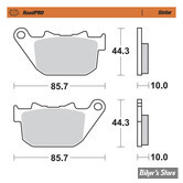 PLAQUETTES - 42836-04 - ARRIERE - MOTO MASTER - ROADPRO BRAKE PADS - METAL FRITTE - 411802