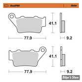 - PLAQUETTES ARRIERE - PAN AMERICA RA1250 21UP - OEM 41300241 - MOTO MASTER - ROADPRO BRAKE PADS - METAL FRITTE - 403402