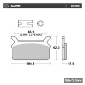 PLAQUETTES -  43957-86C 43957-86E - MOTO MASTER - ROADPRO BRAKE PADS - CERAMIQUE - 414704