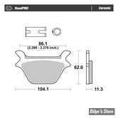 Plaquettes -  44209-87C - MOTO MASTER - ROADPRO BRAKE PADS - CERAMIQUE - 414604