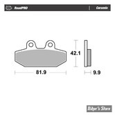 ECLATE G - PIECE N° 09 - PLAQUETTES DE FREIN - OEM 41300197 - MOTO MASTER - ROADPRO BRAKE PADS - CERAMIQUE - 414504