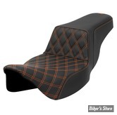 - SELLE SADDLEMEN - EXTENDED REACH STEP-UP SEAT - TOURING 08UP - AVANT LS - NOIR / COUTURES : ORANGE - 808-07E-17203