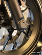 CACHES AXE DE ROUE AVANT - SPORTSTER RH 1250 S 21UP - KILLER CUSTOM - SPORTSTER S FRONT AXLE COVER SET - NOIR - CPF-SPS