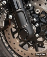 - CACHES AXE DE ROUE AVANT - SOFTAIL M8 18UP - KILLER CUSTOM - NOIR - CPF-UD