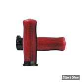 - Poignees Avon caoutchouc - COKE BOTTLE LOOK - Old School rouge METALFLAKE - AVEC TIRAGE - OLD-69-S-RED