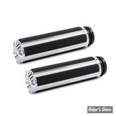 - POIGNEES - ARLEN NESS - 10-GAUGE - NESS-TECH® GRIPS - Fly By Wire - CHROME - 07-119