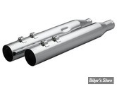SILENCIEUX DE REMPLACEMENT - TOURING MILWAUKEE EIGHT 17UP - KHROME WERKS - 4" HP-Plus® Slip-On Mufflers - STRAIGHT CUT / RIPPER BAFFLE - CHROME - 40FST-1012-CHR