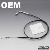CABLE DE RETOUR POUR BIGTWIN & SPORTSTER 96UP - LONGUEUR : 89 CM - OEM 56357-96 / 56415-06 - BARNETT - FINITION : NOIR