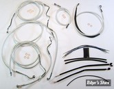 +15" / +17" - KIT CABLES ET DURITE DE FREIN DE GUIDON RALLONGES - TOURING FLHX / FLHTK / FLHT 14/15  - MAGNUM DESIGNER SERIE - STERLING CHROMITE II - 387342